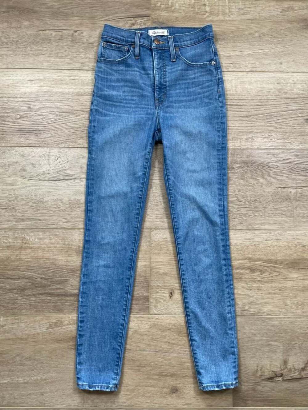 Madewell 11” High Rise Skinny Jeans Women’s Size 25 Light Wash Stretch Denim - Picture 2 of 10